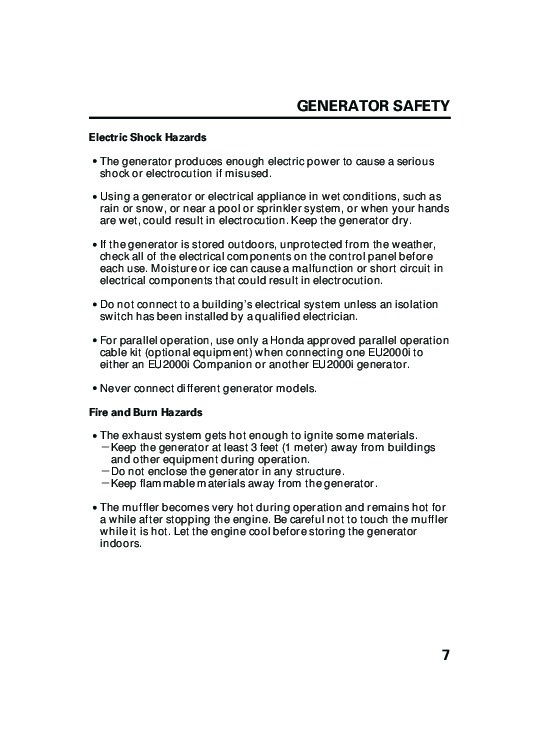 Honda generator eu2000i owners manual pdf #3