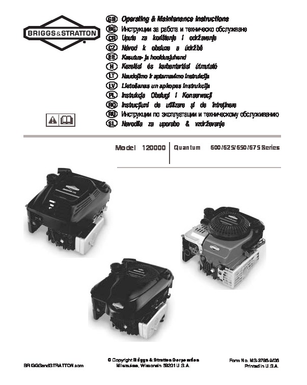 Briggs And Stratton 675 Series Manual