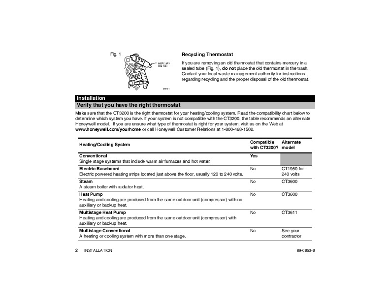 Ct3200 Thermostat Manual