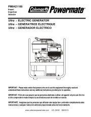Coleman Powermate PM0421100 Generator Owners Manual page 1