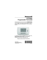 Honeywell RTH7500D Programmable Thermostat Owners Guide page 1