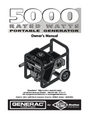 Generac 5000 Generator Owners Manual page 1