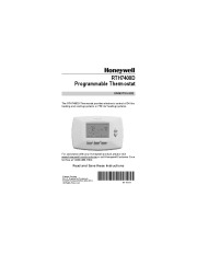 Honeywell RTH7400D Programmable Thermostat Owners Guide page 1