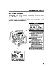 Honda Generator EG5000X Owners Manual