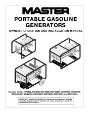 Master HWI MGH 3000 MGH MGH 4000DI MGH MGH5000DI Generator Owners Manual page 1