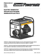 Coleman Powermate PMA525302 Generator Owners Manual page 1
