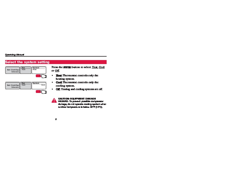 honeywell rth6300b programmable thermostats operating manual 10