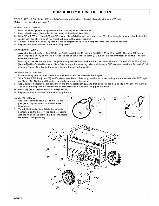 Coleman Powermate PM0497000 Generator Owners Manual