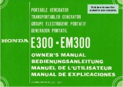 Honda Generator E300 EM300 Owners Manual page 1