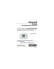 Honeywell RTH5100B Non-Programmable Thermostat Installation Instructions page 1