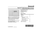 Honeywell MagicStat CT3200 Programmable Thermostat Installation Instructions page 1